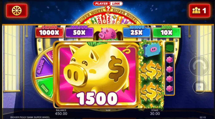 Bigger Piggy Bank Super Wheel stor gevinst