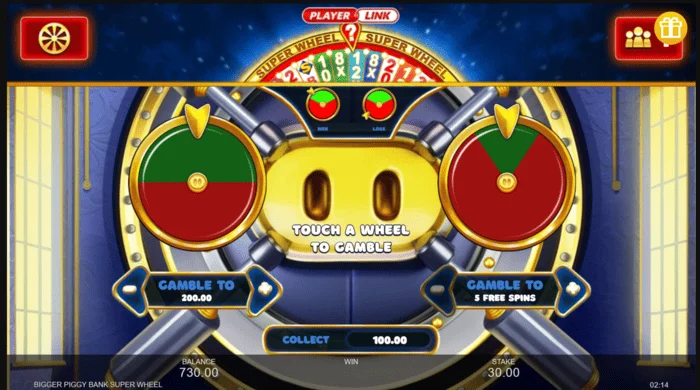 Bigger Piggy Bank Super Wheel minispil