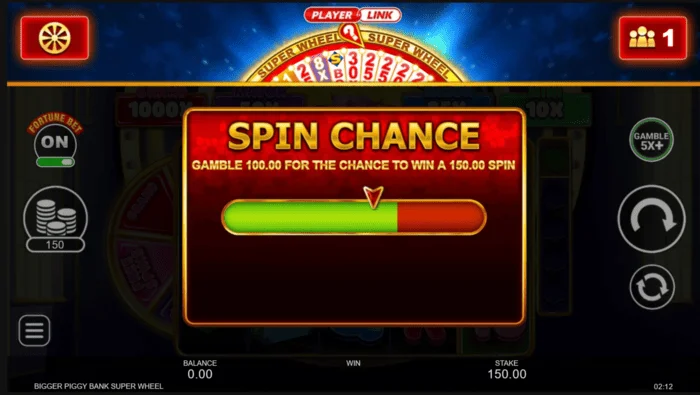 Bigger Piggy Bank Super Wheel spin chance